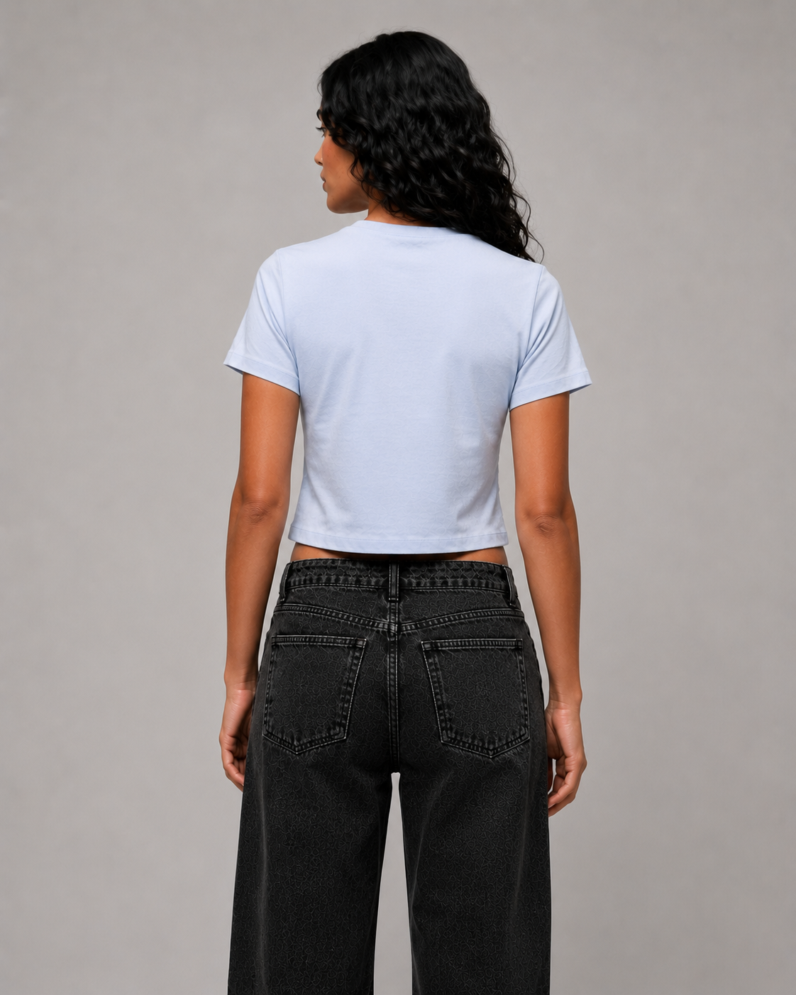 Crop Tee - Powder Blue