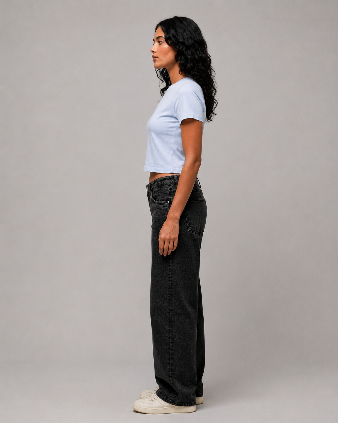 Crop Tee - Powder Blue