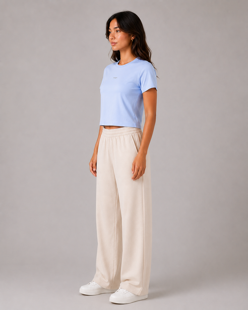 Everyday Crop Tee - Powder Blue